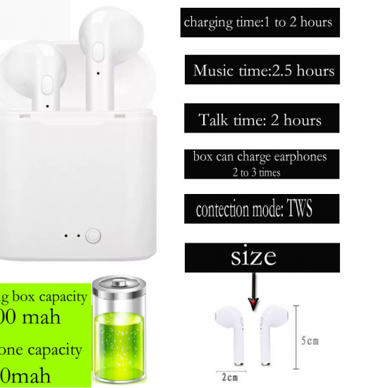 I7s tws Wireless Bluetooth 5.0 Headphones I7s tws Wireless Bluetooth 5.0 Headphones