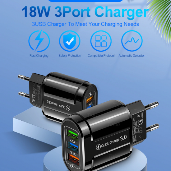 GTWIN 3 USB Fast Charger Quick Charge 3.0 GTWIN 3 USB Fast Charger Quick Charge 3.0