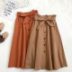 Button High Waist Female Pleated School Skirt. Button High Waist Female Pleated School Skirt.