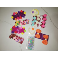 SET OF GIRLS HAIR ROPES AND CLIPS