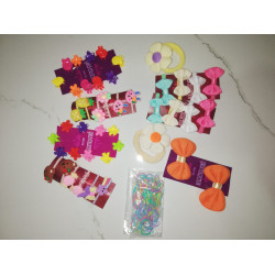 SET OF GIRLS HAIR ROPES AND CLIPS