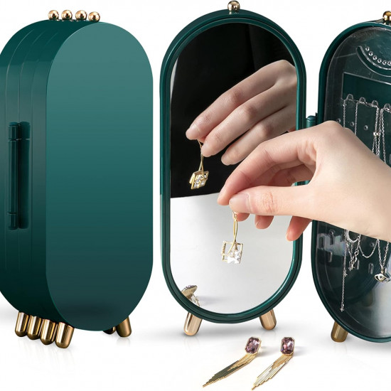 Folding Green Jewellery Box Folding Green Jewellery Box