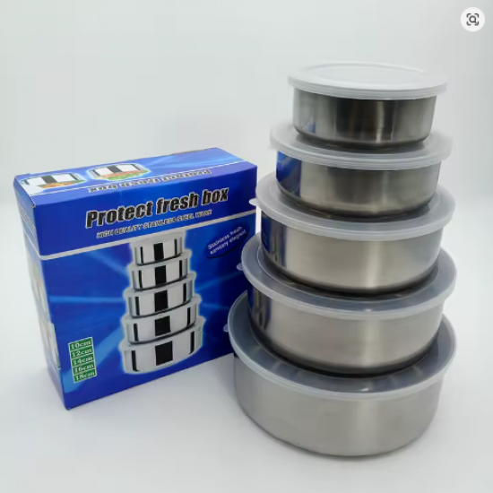 5 Pcs Protect Fresh Box Stainless Steel 5 Pcs Protect Fresh Box Stainless Steel