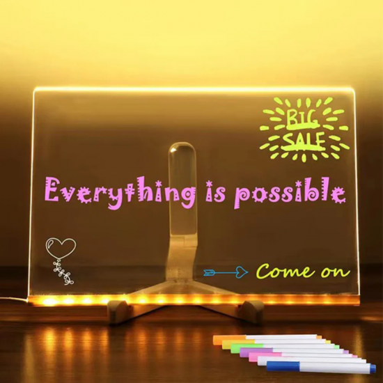 Acrylic Large Led Note Board with Light Acrylic Large Led Note Board with Light