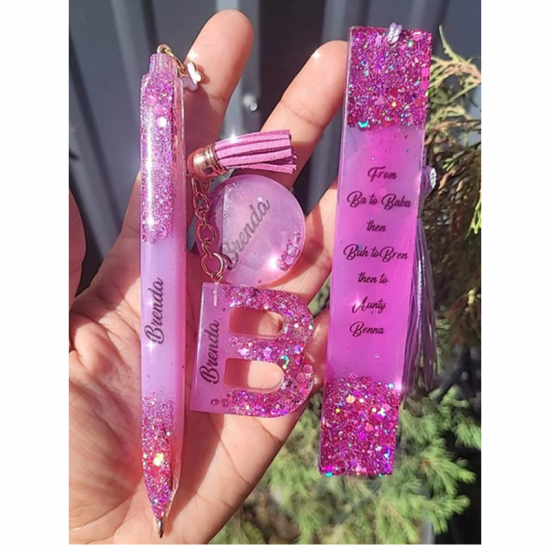 Resin keychin (Pen, Book Mark, Letter) Resin keychin (Pen, Book Mark, Letter)