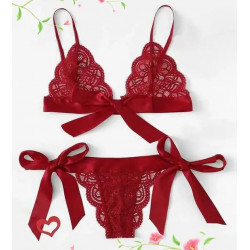 Sexy Silk Triangle Bralette and cheeky