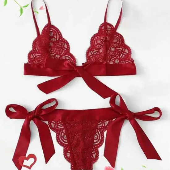 Sexy Silk Triangle Bralette and cheeky
