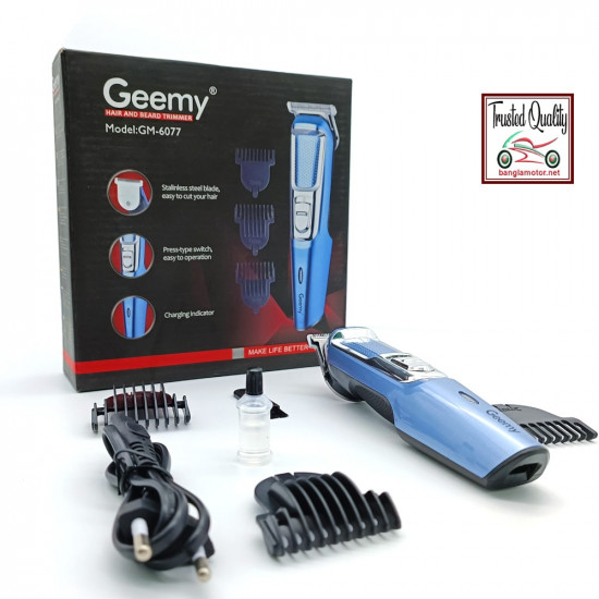 GEEMY GM-6077 RECHARGABLE HAIR/BEARD TRIMMER