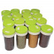Premium 16-Piece Green Plastic Spice Rack Set For