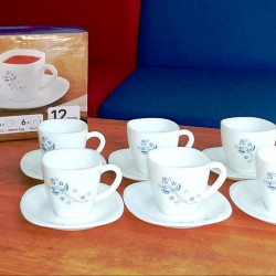 Cup & Saucer 22cl (Vge) (12Pcs)