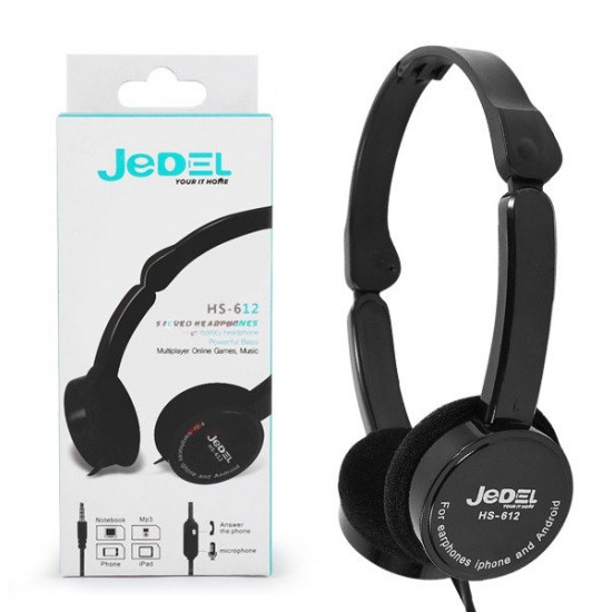 Jedel HS-612 Headphone with Mic Single Jack Jedel HS-612 Headphone with Mic Single Jack