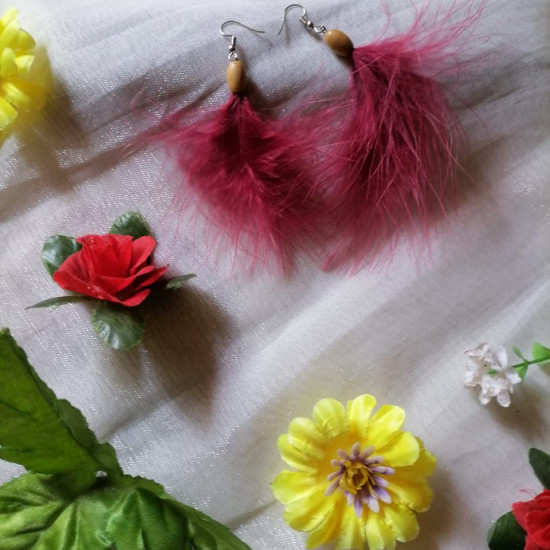 Handmade Feather Earing Handmade Feather Earing