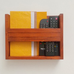 Wooden Mail/Remote Control Organizer.