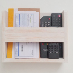 Wooden Mail/Remote Control Organizer.