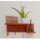 Wooden Wall Decorative Shelf  With Key Hooks.