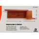 Wooden Wall Decorative Shelf  With Key Hooks.