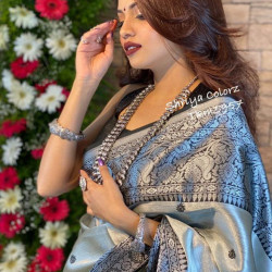 Art silk saree with blouse