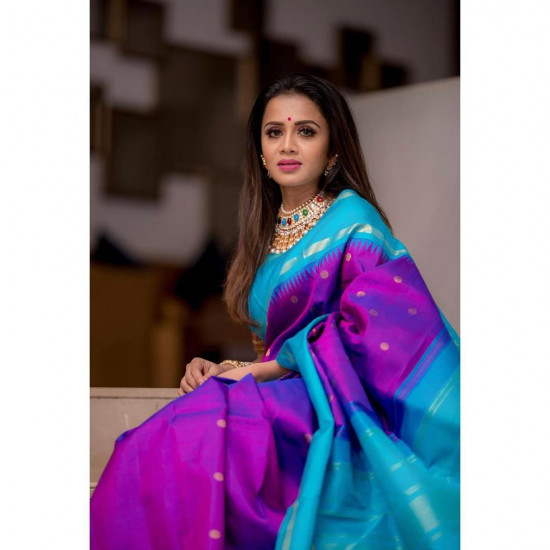 Art Silk Jacquard Saree With Unstitched Blouse Art Silk Jacquard Saree With Unstitched Blouse