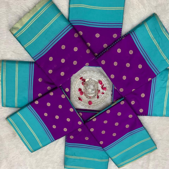 Art Silk Jacquard Saree With Unstitched Blouse Art Silk Jacquard Saree With Unstitched Blouse