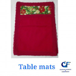 RED X-MAS TABLE MATS