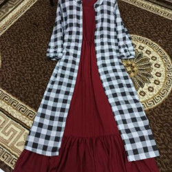 GIRLS LONG FROCK WITH OVER COAT