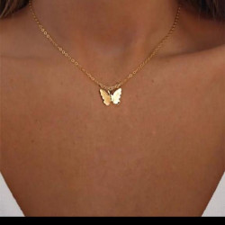 Butterfly necklace { gold and silver}