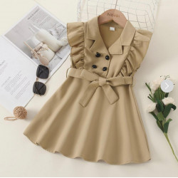 Bowknot Décor Lapel  Dress