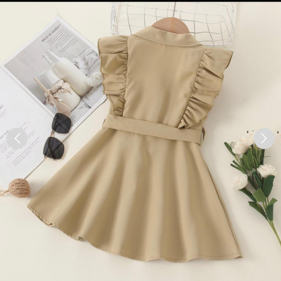 Bowknot Décor Lapel  Dress