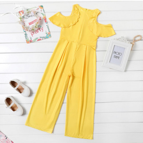 Cold Shoulder Short - Sleeve Jumpsuit