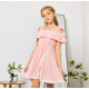 Lase Bowknot Deco Slip Dress Lase Bowknot Deco Slip Dress