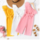 Flounce One Shoulder Belted Solid Color jumpsuit Flounce One Shoulder Belted Solid Color jumpsuit