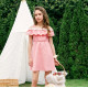 Off shoulder Flounce Strap Plaid dress Off shoulder Flounce Strap Plaid dress