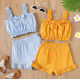 Camisole And Elasticized Shorts Set Camisole And Elasticized Shorts Set