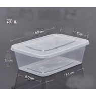 Microwavable PP Transparent Lunch box
