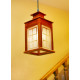 Square ceiling mounted with crown hood lamp