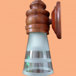 Wall mounted cylindrical Lamp design in glass