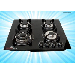 4 BURNER HOB GAS COOKER GLASSTOP