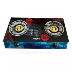 Double Burner Gas Cooker GlassTop