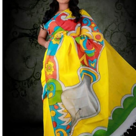 COTTON BATIK SAREE - INDIAN COTTON BATIK COTTON BATIK SAREE - INDIAN COTTON BATIK